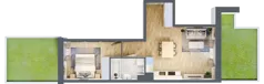 2 pokoje, mieszkanie 43,46 m², parter, oferta nr A/120, Olchowy Park 3, Warszawa, Białołęka, Kobiałka, ul. Marii Callas 20, 20A