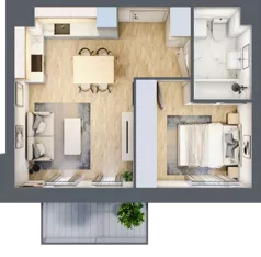 2 pokoje, mieszkanie 35,74 m², piętro 2, oferta nr A/116, Olchowy Park 3, Warszawa, Białołęka, Kobiałka, ul. Marii Callas 20, 20A