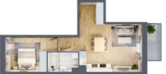 2 pokoje, mieszkanie 43,46 m², piętro 1, oferta nr A/130, Olchowy Park 3, Warszawa, Białołęka, Kobiałka, ul. Marii Callas 20, 20A