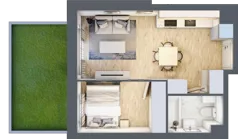 2 pokoje, mieszkanie 32,94 m², parter, oferta nr A/74, Olchowy Park 3, Warszawa, Białołęka, Kobiałka, ul. Marii Callas 20, 20A