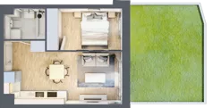 2 pokoje, mieszkanie 33,21 m², parter, oferta nr A/123, Olchowy Park 3, Warszawa, Białołęka, Kobiałka, ul. Marii Callas 20, 20A