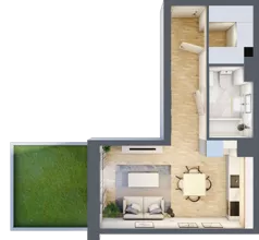 1 pokój, mieszkanie 30,12 m², parter, oferta nr A/97, Olchowy Park 3, Warszawa, Białołęka, Kobiałka, ul. Marii Callas 20, 20A