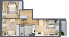 3 pokoje, mieszkanie 56,22 m², piętro 1, oferta nr B/32, Olchowy Park 3, Warszawa, Białołęka, Kobiałka, ul. Marii Callas 20, 20A