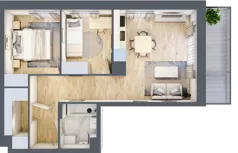 3 pokoje, mieszkanie 49,02 m², piętro 1, oferta nr B/54, Olchowy Park 3, Warszawa, Białołęka, Kobiałka, ul. Marii Callas 20, 20A