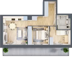 3 pokoje, mieszkanie 49,37 m², piętro 1, oferta nr B/55, Olchowy Park 3, Warszawa, Białołęka, Kobiałka, ul. Marii Callas 20, 20A