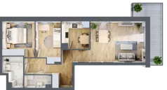 3 pokoje, mieszkanie 65,88 m², parter, oferta nr B/38, Olchowy Park 3, Warszawa, Białołęka, Kobiałka, ul. Marii Callas 20, 20A
