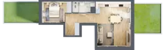 2 pokoje, mieszkanie 46,86 m², parter, oferta nr III/3, Neo Nova Ochota 3, Warszawa, Włochy, Raków, ul. Wojciecha Opackiego 4A