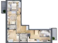 4 pokoje, mieszkanie 64,84 m², piętro 3, oferta nr III/30, Neo Nova Ochota 3, Warszawa, Włochy, Raków, ul. Wojciecha Opackiego 4A