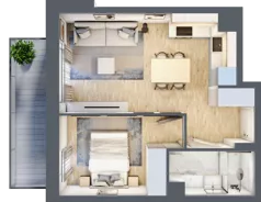 2 pokoje, mieszkanie 35,29 m², piętro 5, oferta nr III/64, Neo Nova Ochota 3, Warszawa, Włochy, Raków, ul. Wojciecha Opackiego 4A