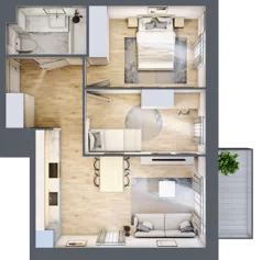 3 pokoje, mieszkanie 51,69 m², piętro 4, oferta nr III/18, Neo Nova Ochota 3, Warszawa, Włochy, Raków, ul. Wojciecha Opackiego 4A