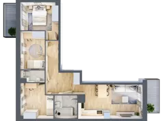 4 pokoje, mieszkanie 64,84 m², piętro 2, oferta nr III/26, Neo Nova Ochota 3, Warszawa, Włochy, Raków, ul. Wojciecha Opackiego 4A