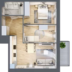 3 pokoje, mieszkanie 51,69 m², piętro 3, oferta nr III/14, Neo Nova Ochota 3, Warszawa, Włochy, Raków, ul. Wojciecha Opackiego 4A