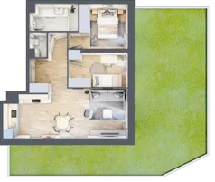 3 pokoje, mieszkanie 55,58 m², parter, oferta nr III/74, Neo Nova Ochota 3, Warszawa, Włochy, Raków, ul. Wojciecha Opackiego 4A