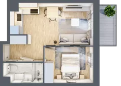 2 pokoje, mieszkanie 32,61 m², piętro 5, oferta nr III/136, Neo Nova Ochota 3, Warszawa, Włochy, Raków, ul. Wojciecha Opackiego 4A