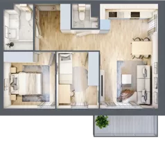 3 pokoje, mieszkanie 55,77 m², piętro 1, oferta nr VIII/11, Nova Viva Garden 8, Warszawa, Białołęka, Brzeziny, ul. Włodkowica 11D