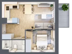 2 pokoje, mieszkanie 34,90 m², piętro 2, oferta nr VIII/86, Nova Viva Garden 8, Warszawa, Białołęka, Brzeziny, ul. Włodkowica 11D