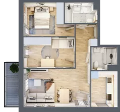 3 pokoje, mieszkanie 60,55 m², piętro 3, oferta nr VIII/98, Nova Viva Garden 8, Warszawa, Białołęka, Brzeziny, ul. Włodkowica 11D