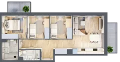 4 pokoje, mieszkanie 64,25 m², piętro 3, oferta nr VIII/92, Nova Viva Garden 8, Warszawa, Białołęka, Brzeziny, ul. Włodkowica 11D