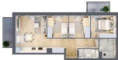 4 pokoje, mieszkanie 62,82 m², piętro 1, oferta nr VIII/16, Nova Viva Garden 8, Warszawa, Białołęka, Brzeziny, ul. Włodkowica 11D