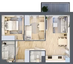 3 pokoje, mieszkanie 53,35 m², piętro 3, oferta nr VIII/97, Nova Viva Garden 8, Warszawa, Białołęka, Brzeziny, ul. Włodkowica 11D