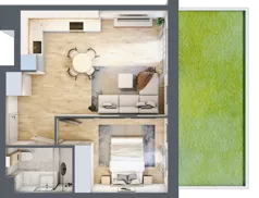 2 pokoje, mieszkanie 41,09 m², parter, oferta nr VIII/1, Nova Viva Garden 8, Warszawa, Białołęka, Brzeziny, ul. Włodkowica 11D