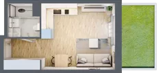1 pokój, mieszkanie 26,45 m², parter, oferta nr VIII/41, Nova Viva Garden 8, Warszawa, Białołęka, Brzeziny, ul. Włodkowica 11D
