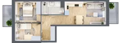 3 pokoje, mieszkanie 47,55 m², piętro 3, oferta nr VIII/55, Nova Viva Garden 8, Warszawa, Białołęka, Brzeziny, ul. Włodkowica 11D