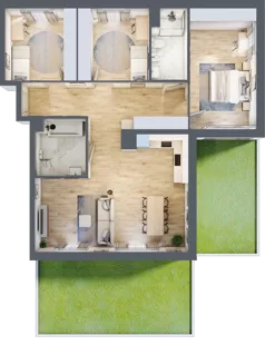 4 pokoje, mieszkanie 104,50 m², parter, oferta nr VII/1, Metro Art 7, Warszawa, Praga Południe, Kamionek, ul. Chodakowska 36