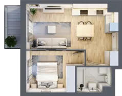 2 pokoje, mieszkanie 36,94 m², piętro 2, oferta nr VII/52, Metro Art 7, Warszawa, Praga Południe, Kamionek, ul. Chodakowska 36