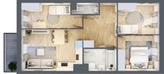 4 pokoje, mieszkanie 63,48 m², piętro 1, oferta nr VII/25, Metro Art 7, Warszawa, Praga Południe, Kamionek, ul. Chodakowska 36