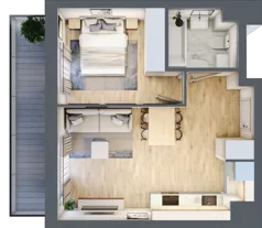 2 pokoje, mieszkanie 38,77 m², piętro 1, oferta nr VII/67, Metro Art 7, Warszawa, Praga Południe, Kamionek, ul. Chodakowska 36