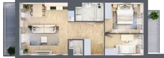 3 pokoje, mieszkanie 54,73 m², piętro 1, oferta nr VII/68, Metro Art 7, Warszawa, Praga Południe, Kamionek, ul. Chodakowska 36