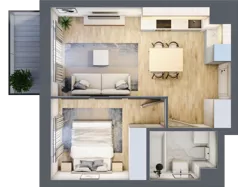 2 pokoje, mieszkanie 36,94 m², piętro 1, oferta nr VII/49, Metro Art 7, Warszawa, Praga Południe, Kamionek, ul. Chodakowska 36