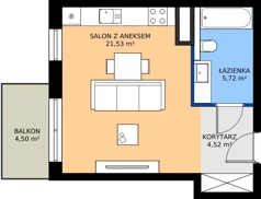 1 pokój, mieszkanie 31,77 m², piętro 5, oferta nr 87, MISTA Kraków, Kraków, Mistrzejowice, ul. Mistrzejowicka