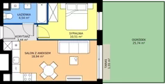 2 pokoje, mieszkanie 37,43 m², piętro 1, oferta nr II/16, Miasteczko Nova Fala 2, Gdynia, Cisowa, ul. Morska 254-262