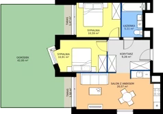3 pokoje, mieszkanie 56,46 m², piętro 1, oferta nr II/83, Miasteczko Nova Fala 2, Gdynia, Cisowa, ul. Morska 254-262