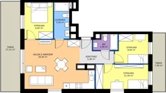 4 pokoje, mieszkanie 73,71 m², piętro 5, oferta nr II/185, Miasteczko Nova Fala 2, Gdynia, Cisowa, ul. Morska 254-262