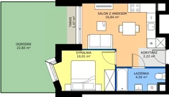 2 pokoje, mieszkanie 33,63 m², piętro 1, oferta nr II/213, Miasteczko Nova Fala 2, Gdynia, Cisowa, ul. Morska 254-262