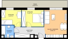 3 pokoje, mieszkanie 56,30 m², piętro 5, oferta nr II/257, Miasteczko Nova Fala 2, Gdynia, Cisowa, ul. Morska 254-262