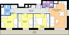 4 pokoje, mieszkanie 71,46 m², piętro 5, oferta nr II/338, Miasteczko Nova Fala 2, Gdynia, Cisowa, ul. Morska 254-262