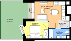 2 pokoje, mieszkanie 33,63 m², piętro 1, oferta nr II/213, Miasteczko Nova Fala 2, Gdynia, Cisowa, ul. Morska 254-262