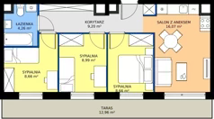 4 pokoje, mieszkanie 55,84 m², piętro 5, oferta nr II/339, Miasteczko Nova Fala 2, Gdynia, Cisowa, ul. Morska 254-262