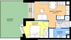 2 pokoje, mieszkanie 34,38 m², piętro 1, oferta nr II/214, Miasteczko Nova Fala 2, Gdynia, Cisowa, ul. Morska 254-262