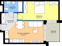 2 pokoje, mieszkanie 48,52 m², piętro 1, oferta nr C1/13, Miasteczko Julianów 2, Julianów, ul. Architektów