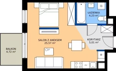 1 pokój, mieszkanie 34,81 m², piętro 2, oferta nr C2/170, Miasteczko Julianów 2, Julianów, ul. Architektów
