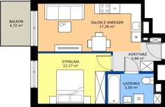2 pokoje, mieszkanie 38,31 m², piętro 1, oferta nr C2/84, Miasteczko Julianów 2, Julianów, ul. Architektów