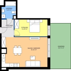 2 pokoje, mieszkanie 55,99 m², parter, oferta nr C2/73, Miasteczko Julianów 2, Julianów, ul. Architektów