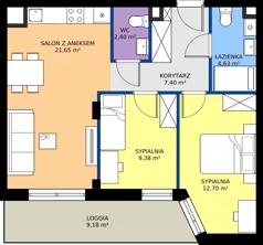 3 pokoje, mieszkanie 58,16 m², parter, oferta nr IV/3, Miasteczko Nova Sfera 4, Warszawa, Białołęka, Żerań, ul. Marywilska 7