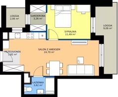 2 pokoje, mieszkanie 45,89 m², piętro 3, oferta nr IV/14, Miasteczko Nova Sfera 4, Warszawa, Białołęka, Żerań, ul. Marywilska 7