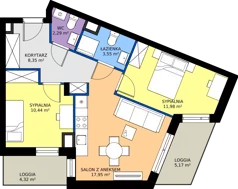3 pokoje, mieszkanie 54,56 m², piętro 2, oferta nr IV/10, Miasteczko Nova Sfera 4, Warszawa, Białołęka, Żerań, ul. Marywilska 7